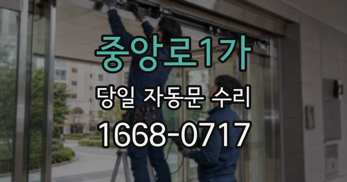 중앙로1가 당일 자동문 수리
