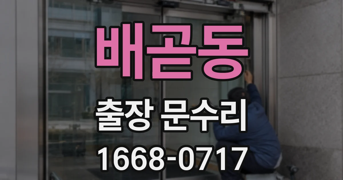 배곧동 출장 문수리