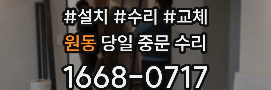 원동 당일 중문 수리