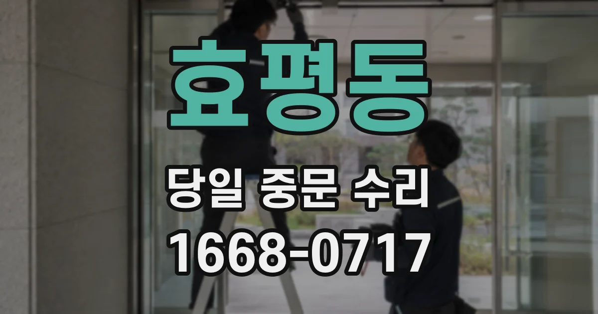 효평동 당일 중문 수리