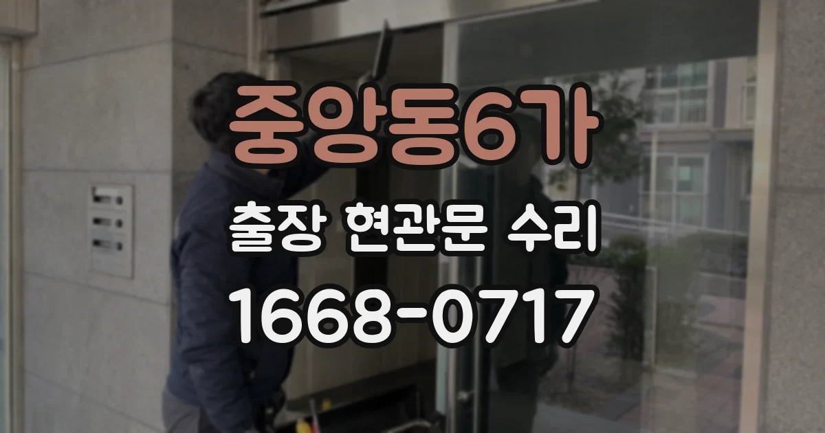중앙동6가 출장 현관문 수리