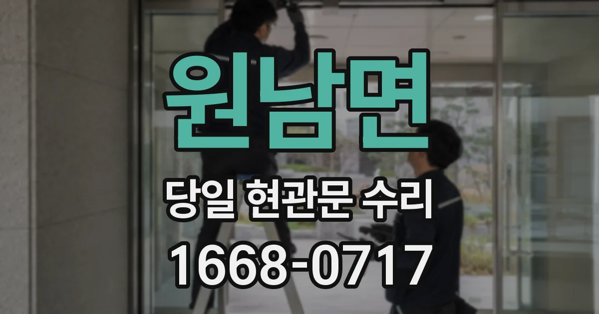 원남면 당일 현관문 수리
