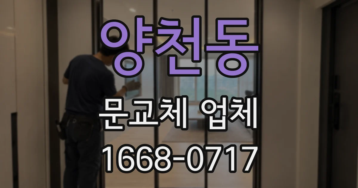 양천동 문교체 업체