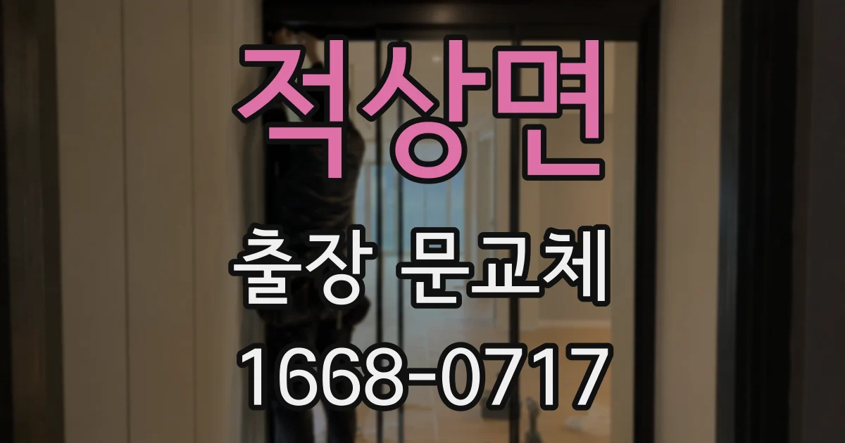 적상면 출장 문교체