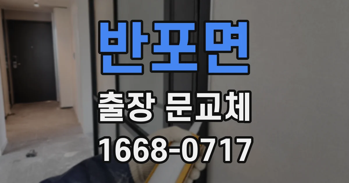 반포면 출장 문교체