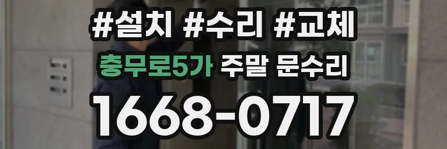 충무로5가 주말 문수리