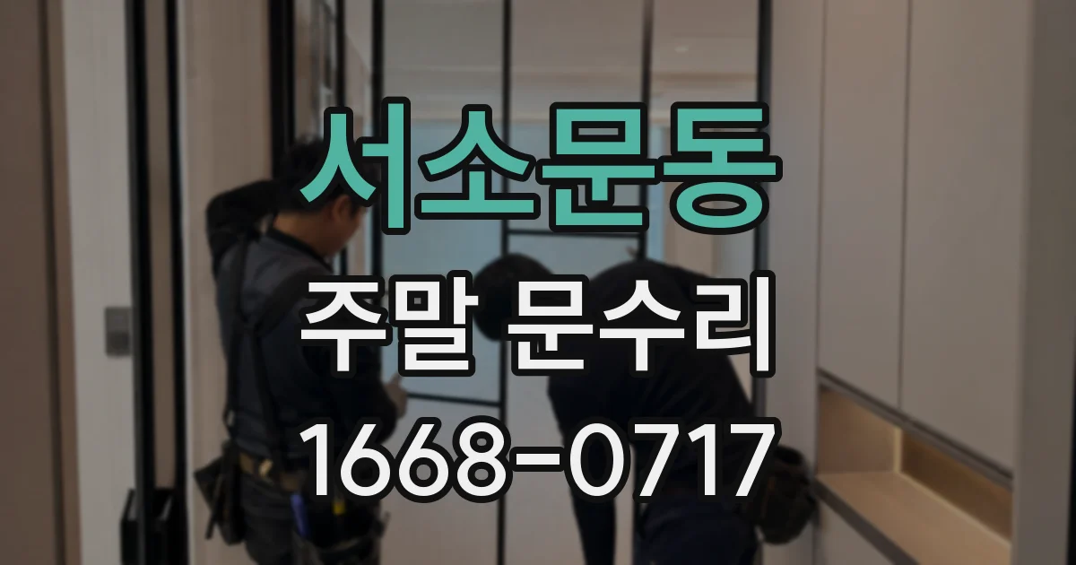 서소문동 주말 문수리