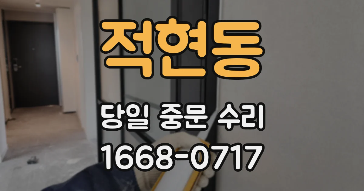 적현동 당일 중문 수리