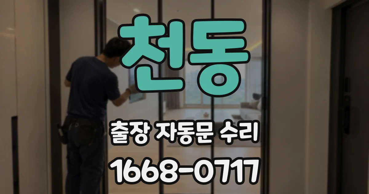 천동 출장 자동문 수리