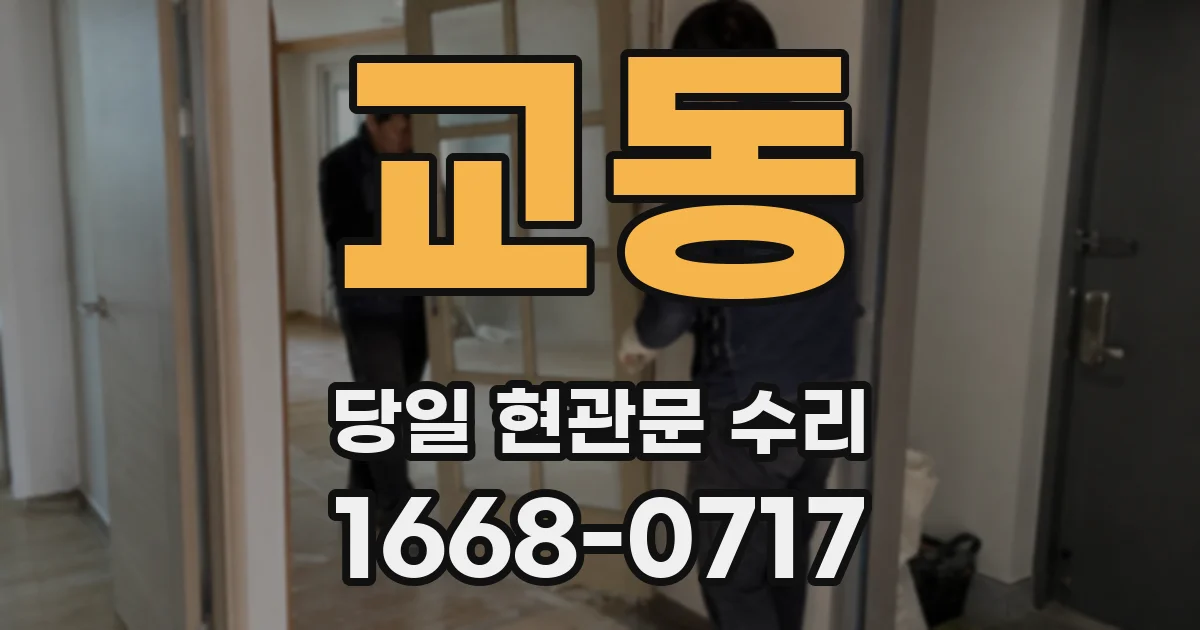교동 당일 현관문 수리