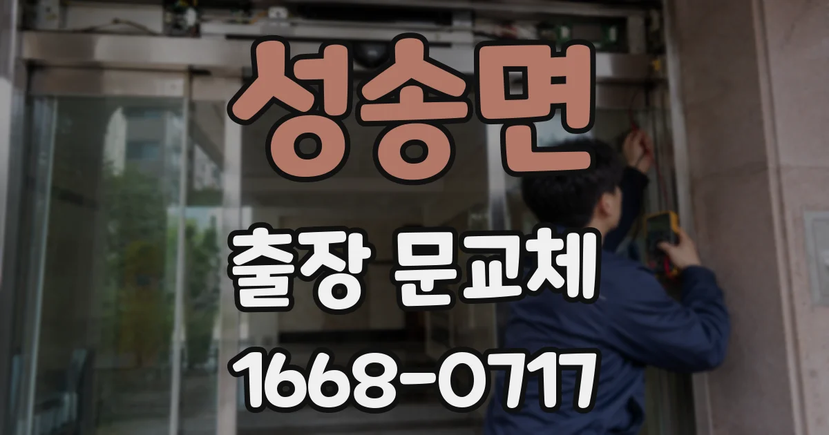 성송면 출장 문교체