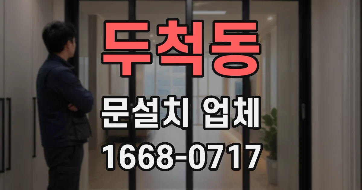 두척동 문설치 업체