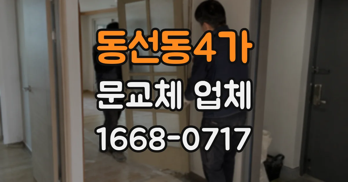 동선동4가 문교체 업체