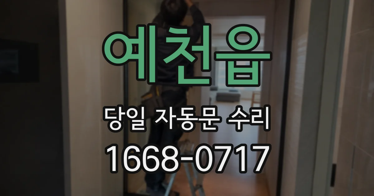 예천읍 당일 자동문 수리