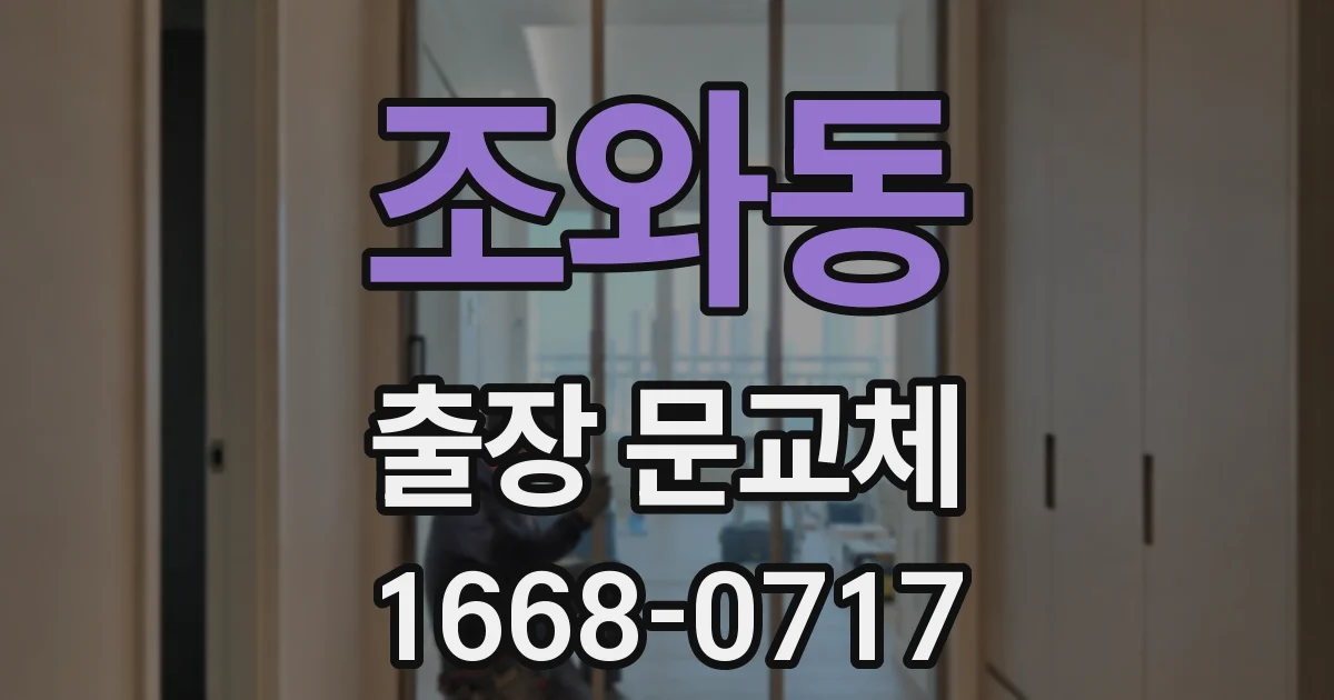 조와동 출장 문교체