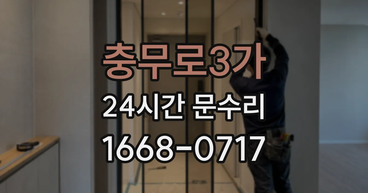 충무로3가 24시간 문수리