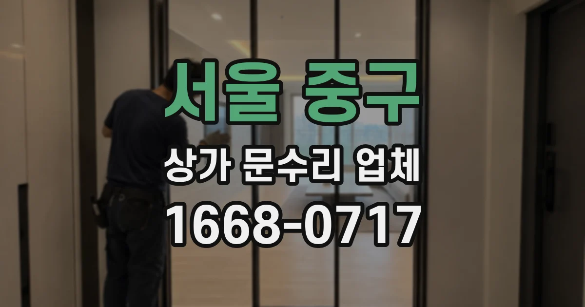 서울 중구 상가 문수리 업체