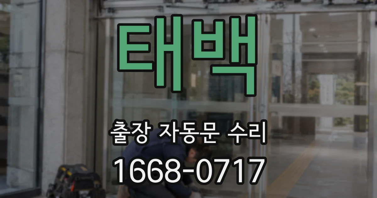 태백 출장 자동문 수리