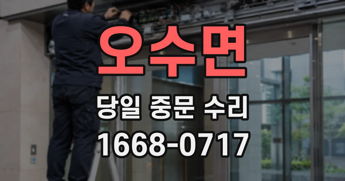 오수면 당일 중문 수리