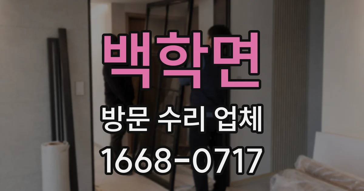 백학면 방문 수리 업체