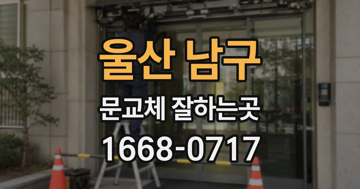 울산 남구 문교체 잘하는곳