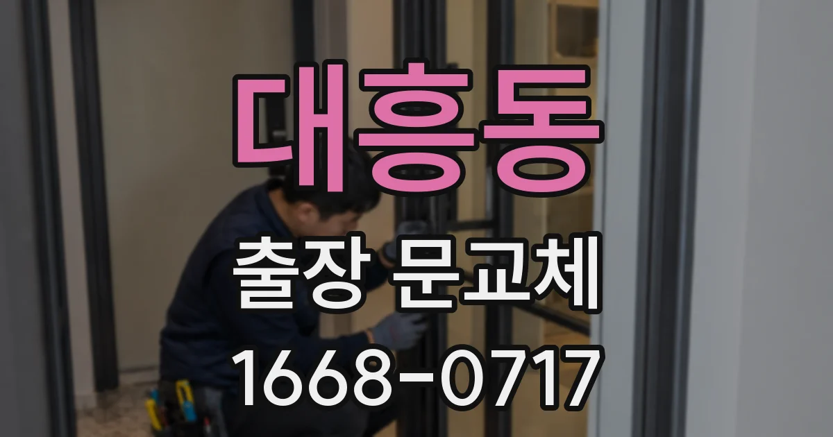 대흥동 출장 문교체