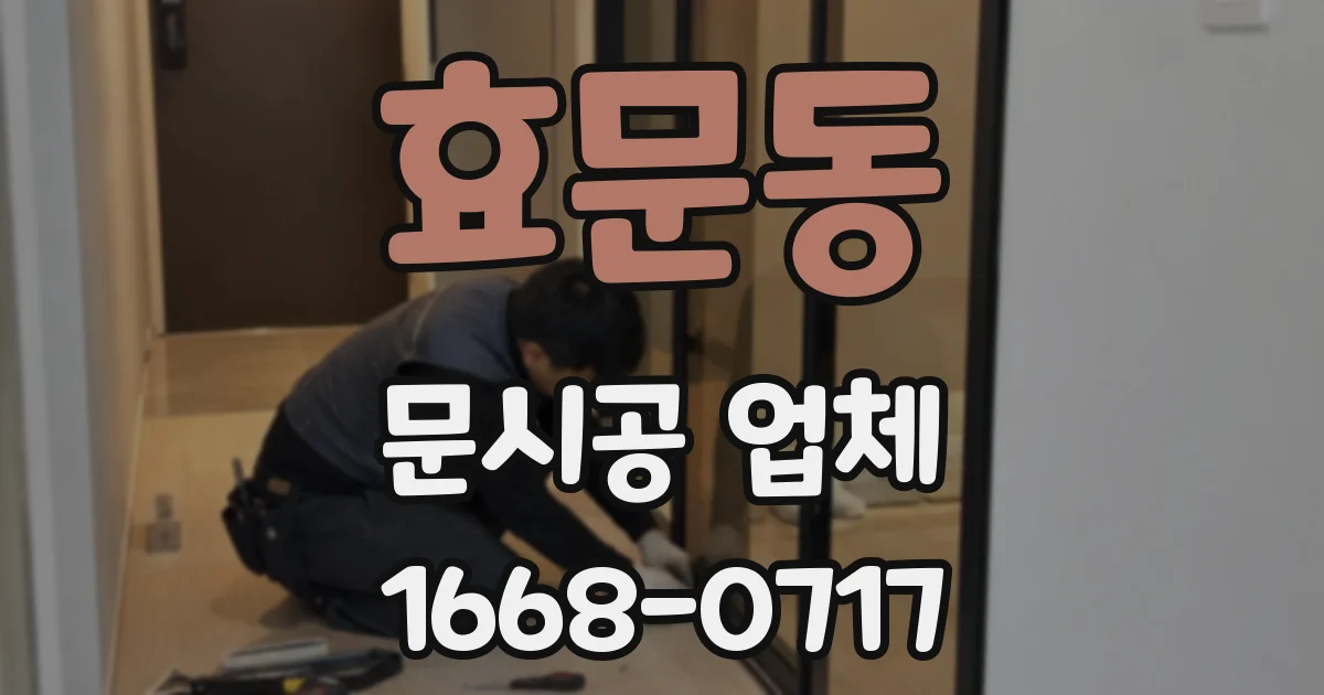 효문동 문시공 업체
