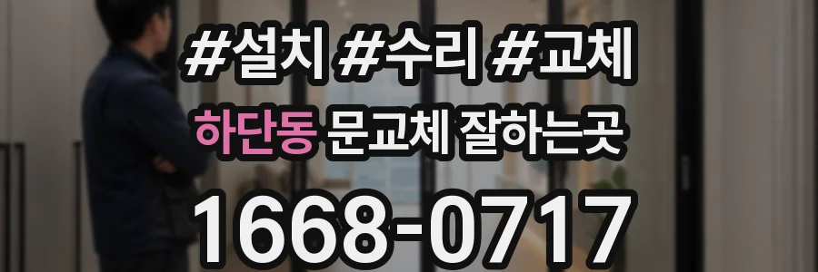 하단동 문교체 잘하는곳