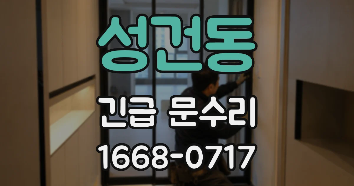 성건동 긴급 문수리