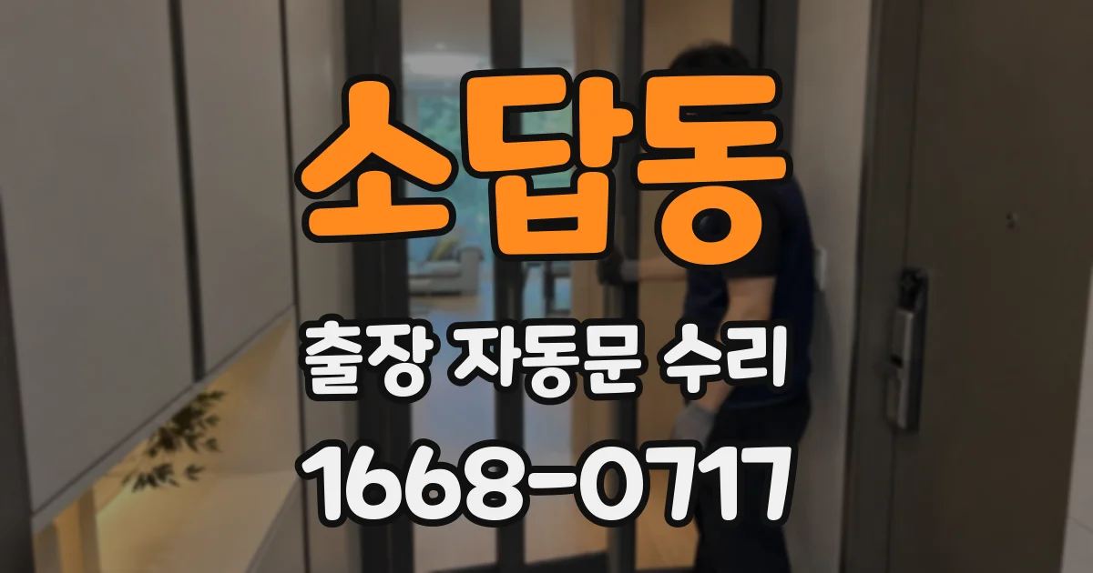 소답동 출장 자동문 수리