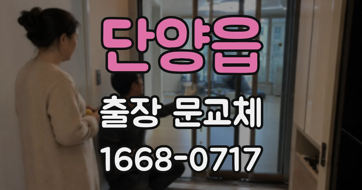 단양읍 출장 문교체