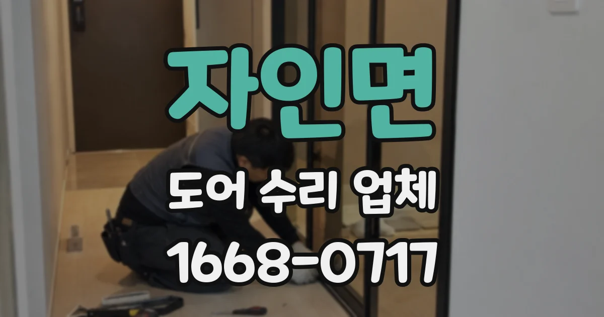 자인면 도어 수리 업체