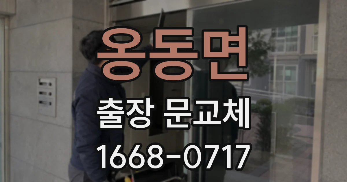옹동면 출장 문교체