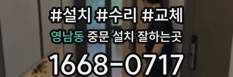 영남동 중문 설치 잘하는곳