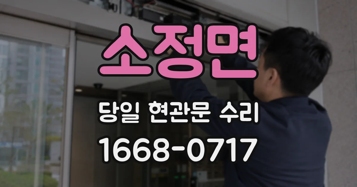 소정면 당일 현관문 수리