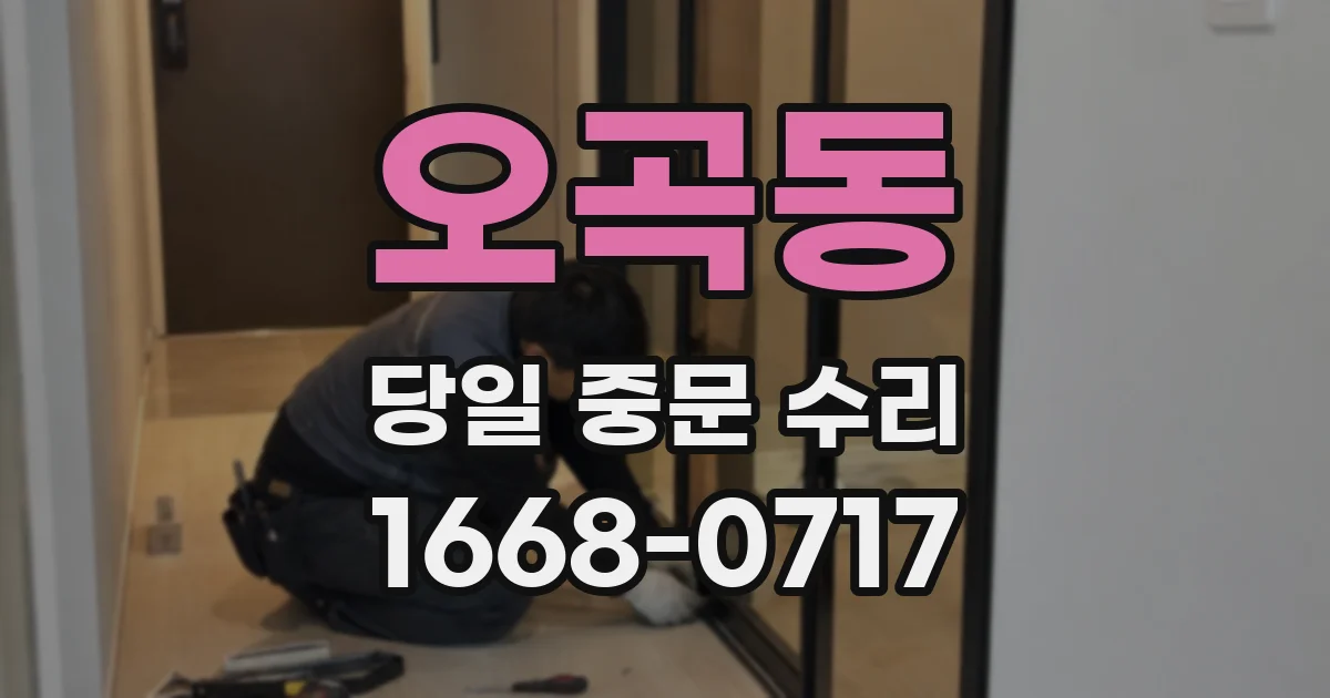 오곡동 당일 중문 수리