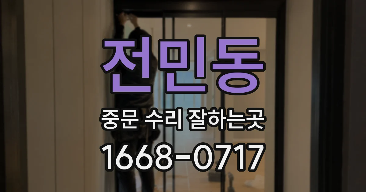 전민동 중문 수리 잘하는곳