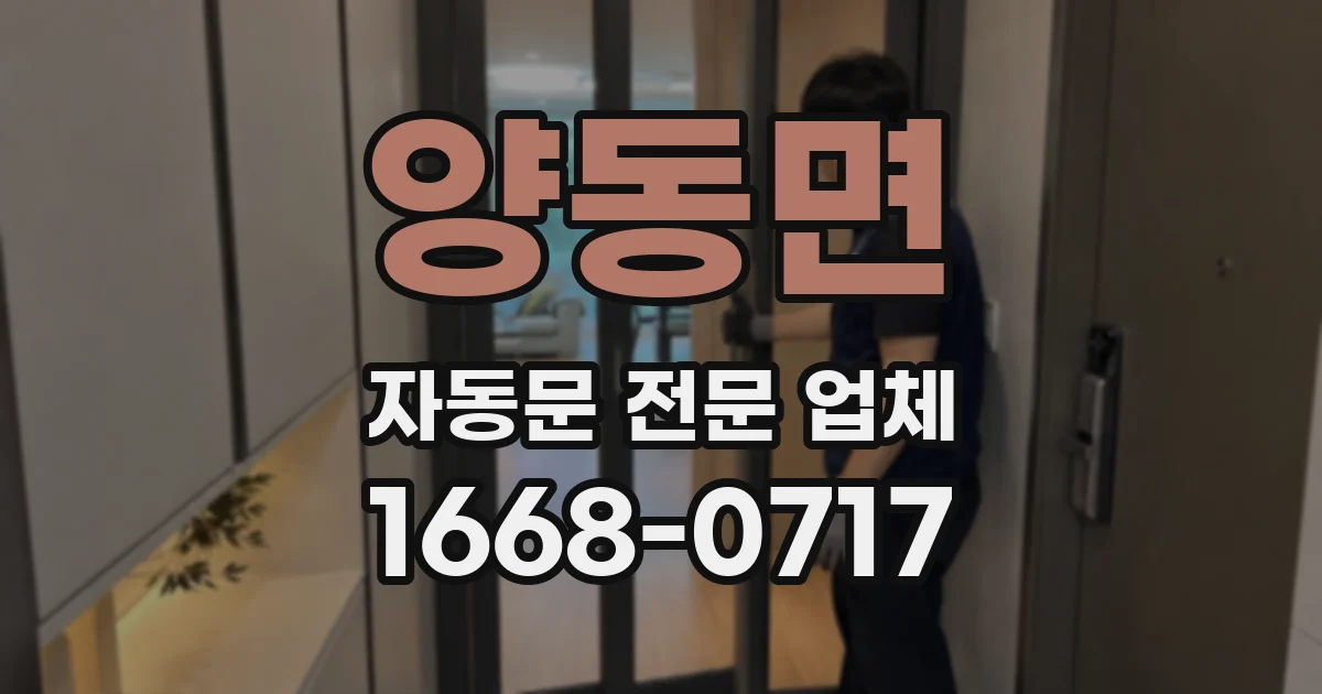 양동면 자동문 전문 업체
