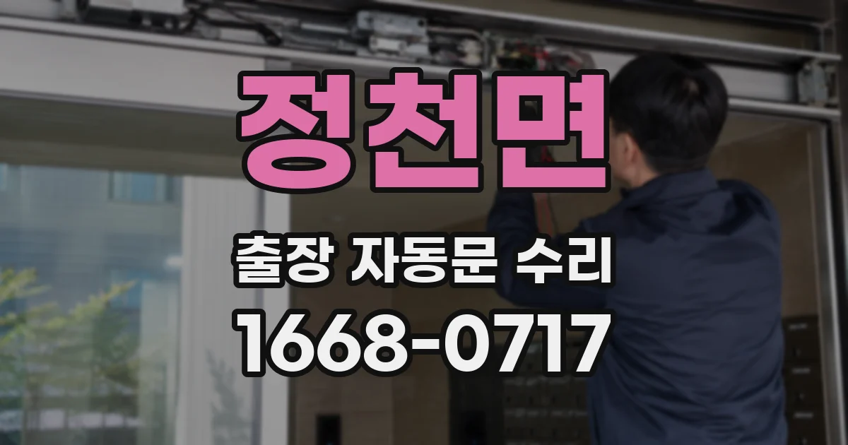 정천면 출장 자동문 수리