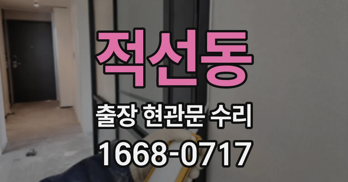 적선동 출장 현관문 수리