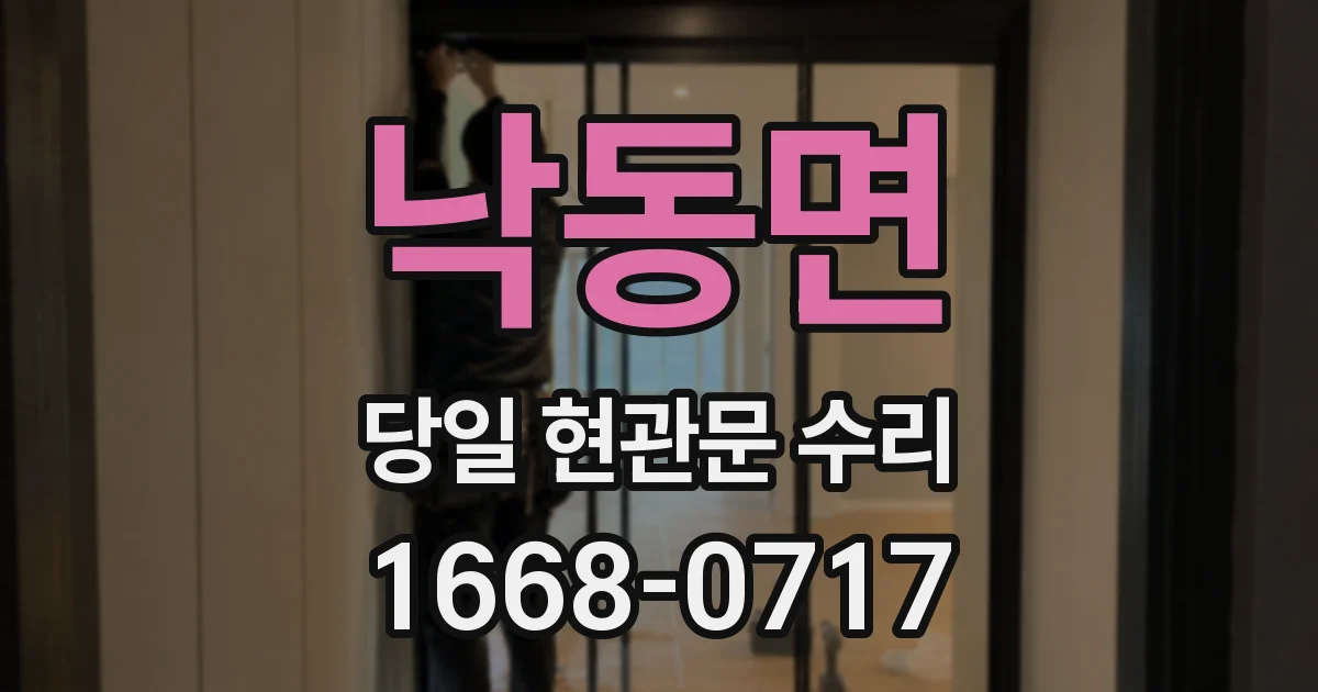 낙동면 당일 현관문 수리