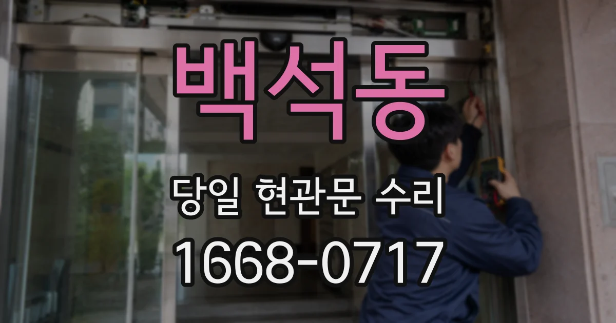 백석동 당일 현관문 수리