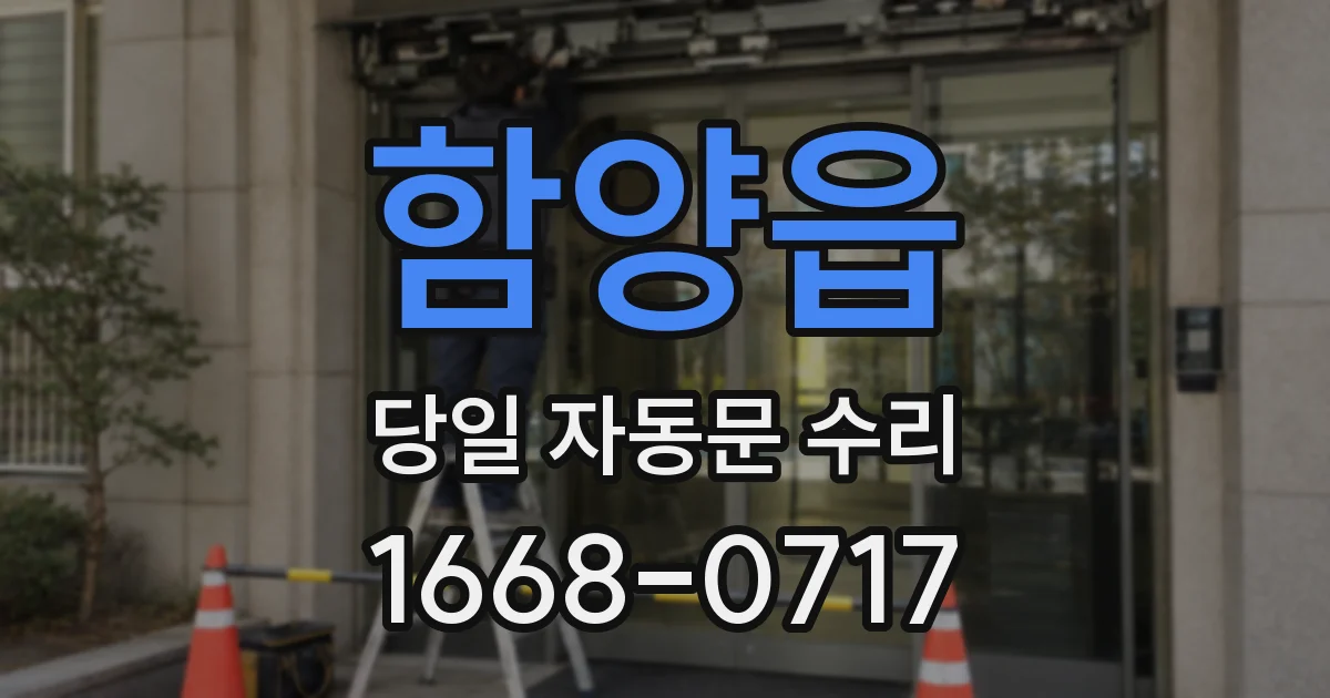 함양읍 당일 자동문 수리