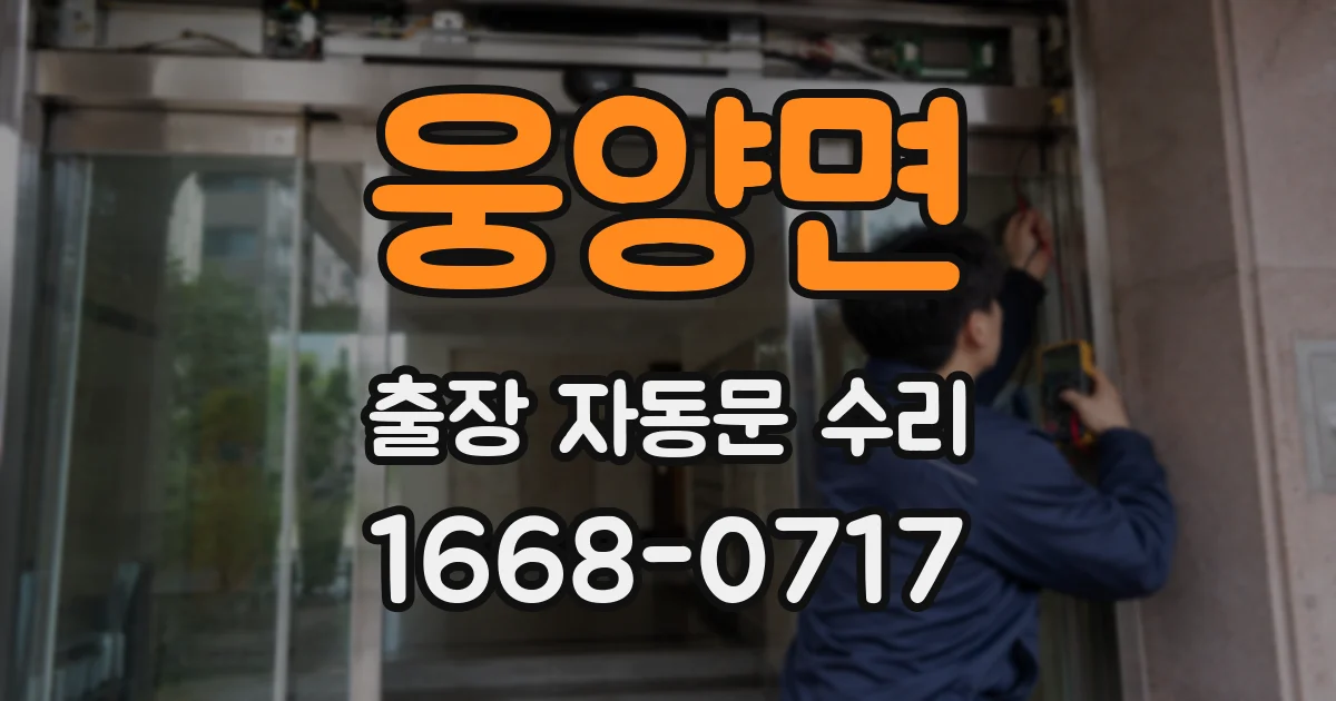웅양면 출장 자동문 수리