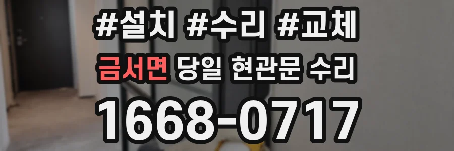 금서면 당일 현관문 수리