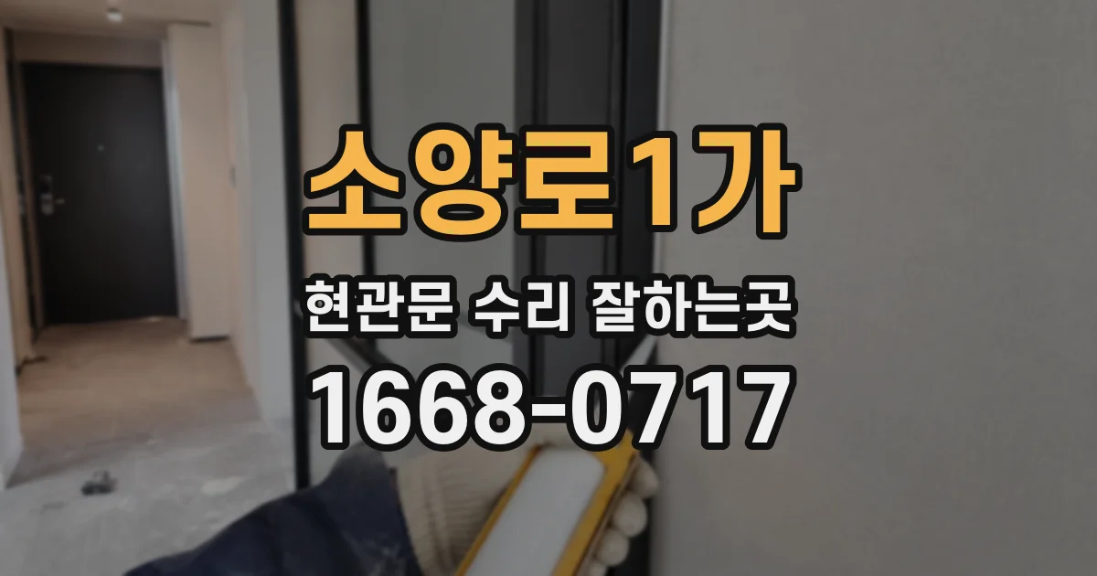 소양로1가 현관문 수리 잘하는곳