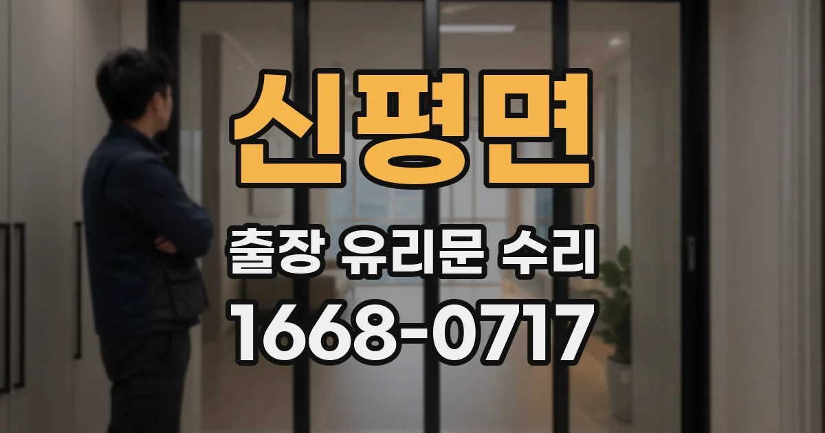 신평면 출장 유리문 수리