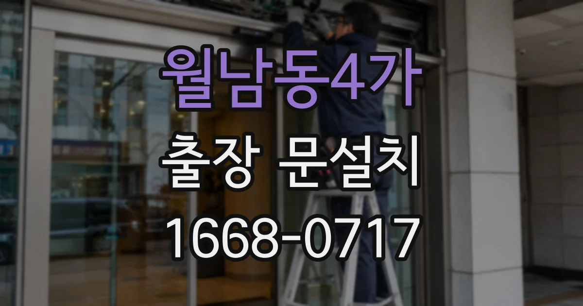 월남동4가 출장 문설치