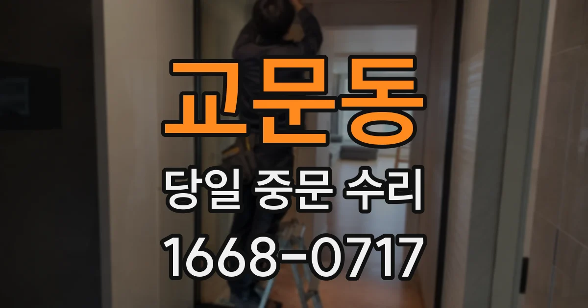 교문동 당일 중문 수리