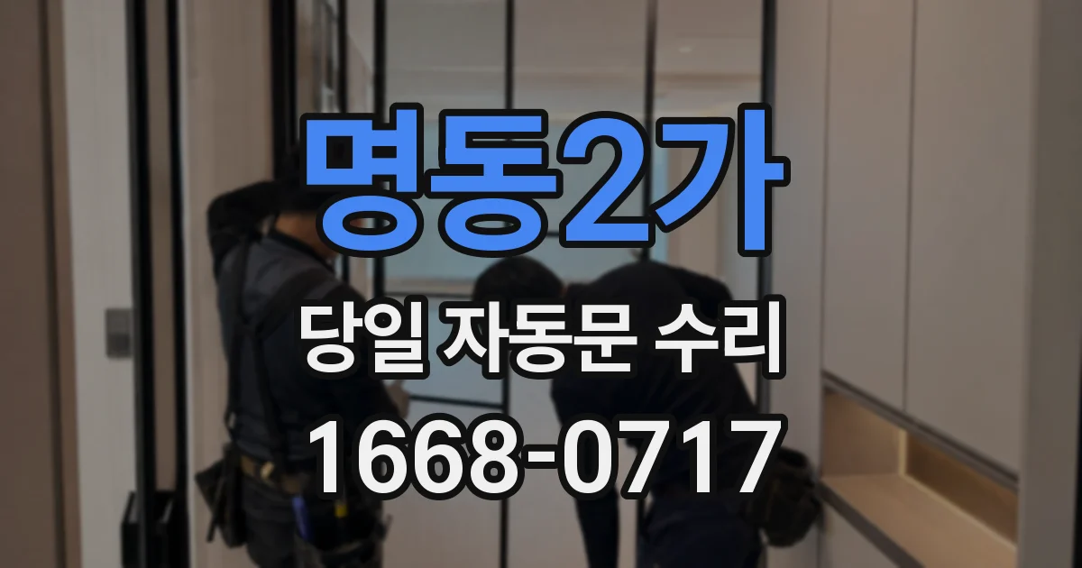명동2가 당일 자동문 수리
